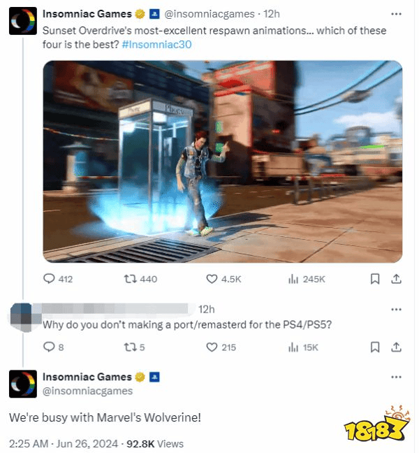 失眠组忙疯了？为何没有PS版《日落过载》：忙着做金刚狼！