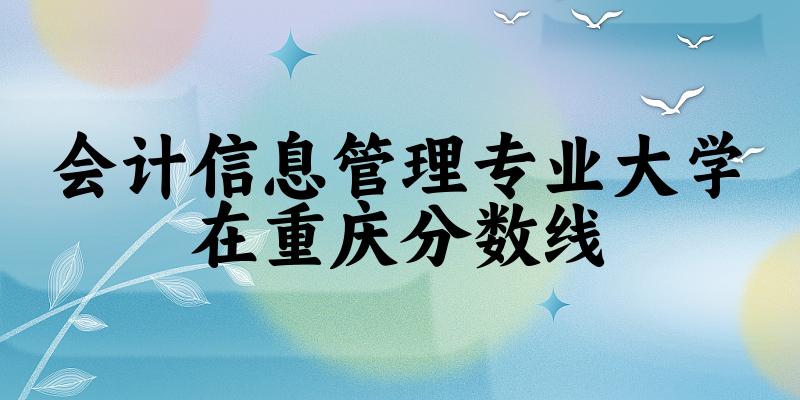 2024会计信息管理专业重庆录取分数线多少分 附专业就业方向 (2025参考) 2024会计信息管理专业重庆录取分数线多少分 附专业就业方向 (2025参考)