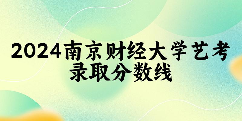 南京财经大学2024艺术生录取分数线 2025艺考生参考