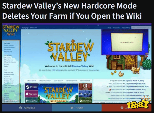 太狠了吧!星露谷最硬核Mod:查百科就会自动删档!(图1) 太狠了吧!星露谷最硬核Mod:查百科就会自动删档!