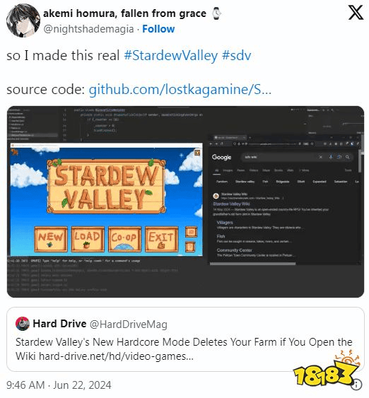 太狠了吧!星露谷最硬核Mod:查百科就会自动删档!(图2) 太狠了吧!星露谷最硬核Mod:查百科就会自动删档!