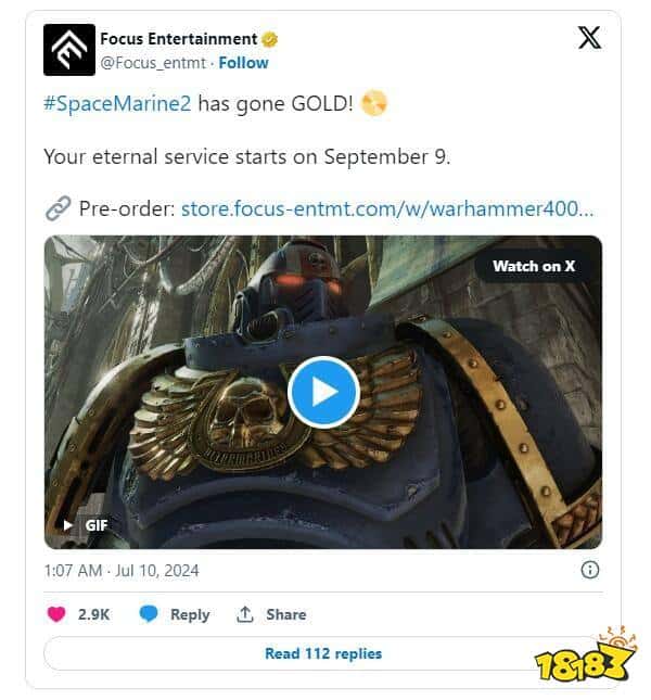 为了帝皇！《战锤40K：星际战士2》已进厂压盘，发货指日可待！