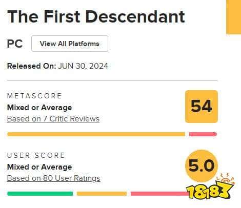 一个好评都没有是吗？韩国游戏《第一后裔》口碑遇冷：7家媒体无一好评