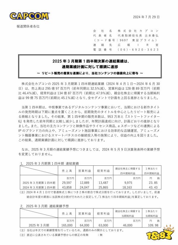 你贡献了多少？卡普空公开最新财报：《怪物猎人》系列全球销量破1亿！