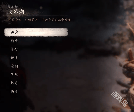 黑神话悟空小西天照鉴湖雪树下打坐蒲团寻找路线