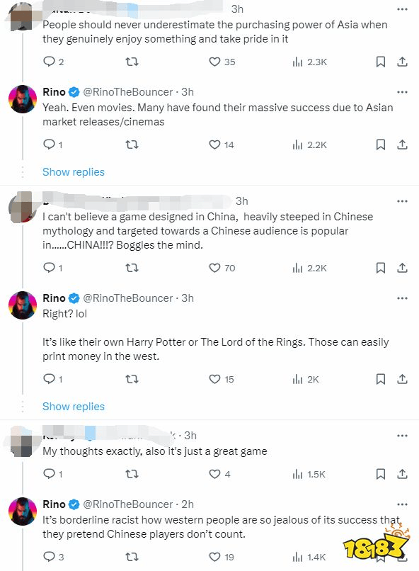 中国玩家不算人？国外推主回怼“《黑神话》都是中国人在玩”