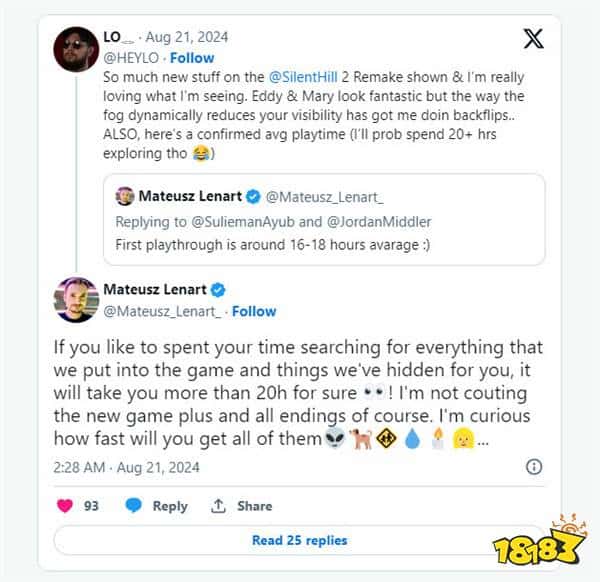 有点短!《寂静岭2:重制版》首次通关平均16-18小时(图3) 有点短!《寂静岭2:重制版》首次通关平均16-18小时