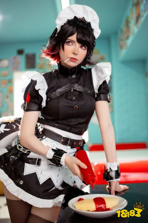 鲨鱼娘女仆超可爱！美少女COS《绝区零》艾莲乔(图2)