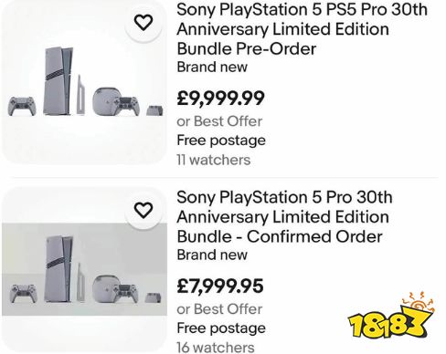 索尼30周年限量版PS5 Pro疯炒至10万元！价格飙到原价十倍不止