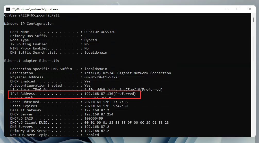 Windows11怎么查看IP地址?win11怎么查看电脑IP地址?(图7) Windows11怎么查看IP地址?win11怎么查看电脑IP地址?