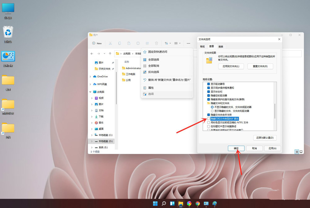 电脑怎么显示文件后缀名 win11显示文件后缀名的方法教程(图6) 电脑怎么显示文件后缀名 win11显示文件后缀名的方法教程